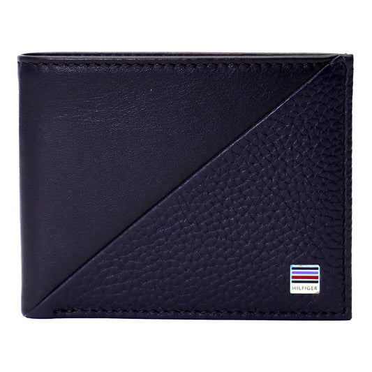 Tommy Hilfiger Erick Mens Leather Slimfold Wallet Navy