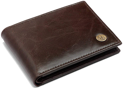 WildHorn Brown Leather Wallet for Men I Ultra Strong Stitching I 6 Card Slots I 2 Currency & 2 Secret Compartments I 1 Coin Pocket