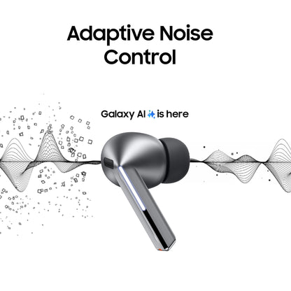 Samsung Galaxy in Ear Buds 3 Pro (Silver) with Galaxy Ai | Adaptive ANC | Real-Time Interpreter | 24-Bit Hi-Fi Audio | Up to 37H Battery | Ip57