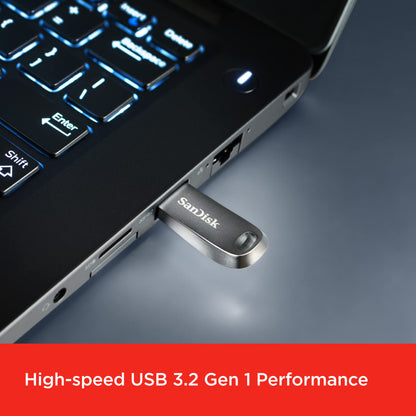 SanDisk Ultra Luxe USB 3.1 Flash Drive 64GB, Upto 150MB/s, All Metal, Metallic Silver