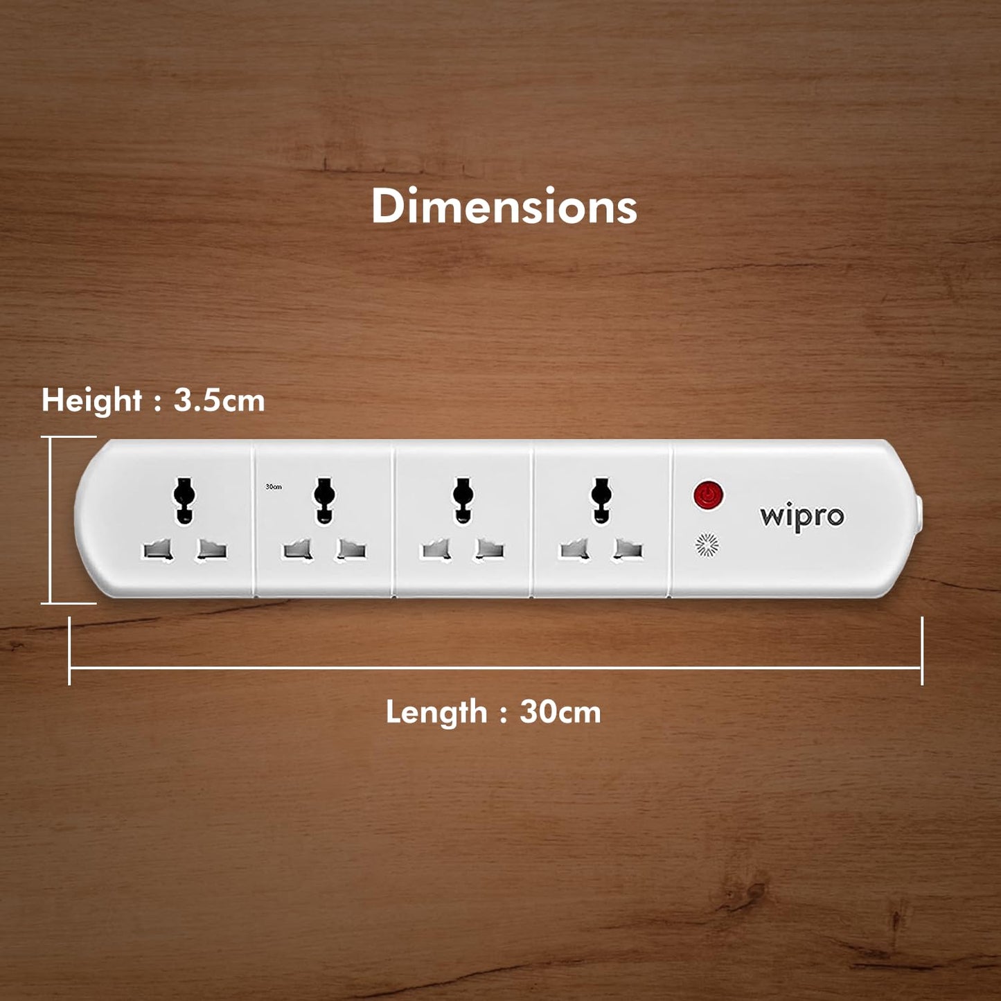 Wipro Smart Wi-Fi Extension Board with 4 Universal Socket| Voice control with Alexa and Google Asst | Master Switch| Energy Monitoring Feature for Connected Device | Schedule ON/OFF (Pack of 1, White)