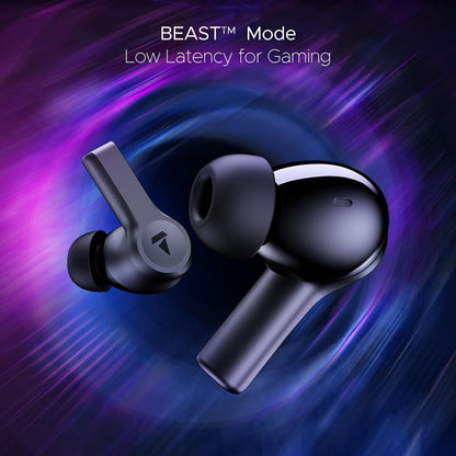 boAt Nirvana Lucid w/ 32 dB ANC, Multi-Point Connectivity, in-Ear Detection, 60HRS Playback, Hearables App, 4 Mics ENx, IPX5 Truly Wireless in Ear Earbuds, TWS Ear Buds(Gunmetal Black)