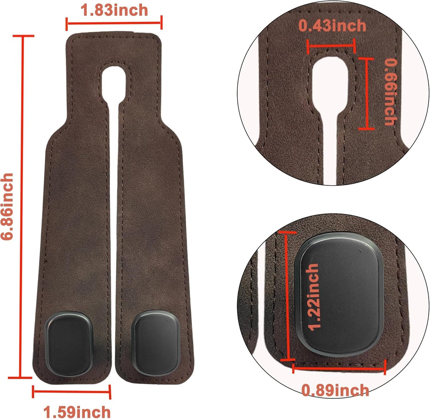 Dimensions of Xfopz Car Seat Hooks