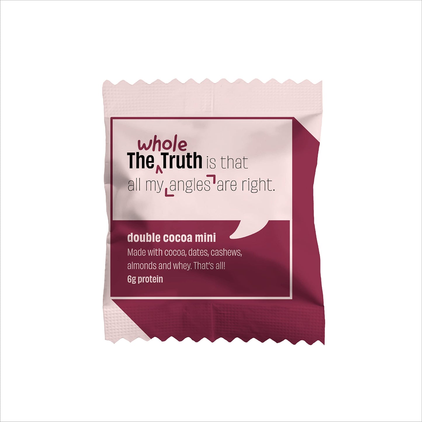 The Whole Truth - Mini Protein Bars - Double Cocoa- Pack of 8-8 x 27g - No Added Sugar - All Natural