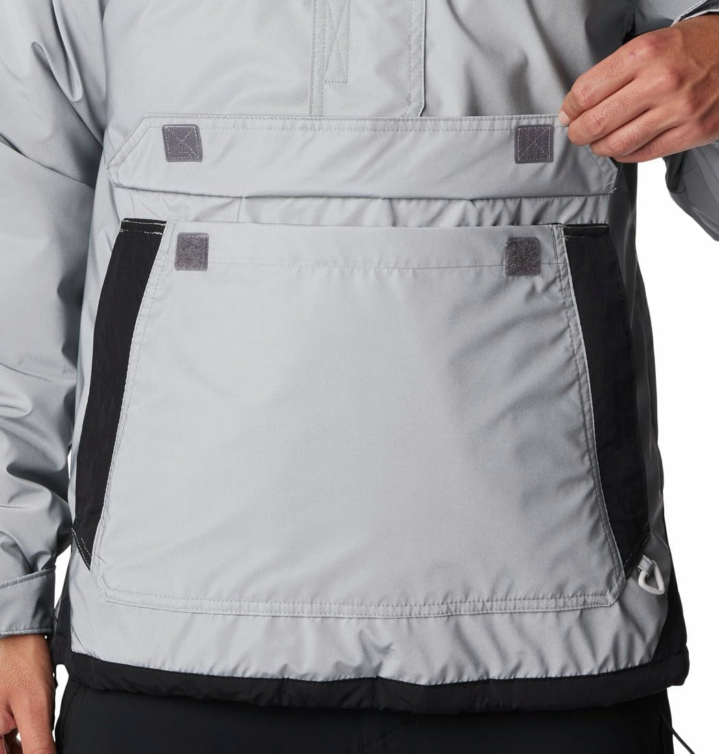 Columbia Mens Challenger Remastered Pullover Jacket, Silver Sheen