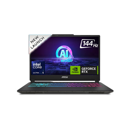 MSI Cyborg 15 AI, Intel Core Ultra 5 125H, Built-in AI, 40CM Gaming Laptop(16GB/1TB NVMe SSD/Windows 11 Home/NVIDIA GeForce RTX 4050, GDDR6 6GB/Translucent Black/1.9Kg), A1VEK-051IN