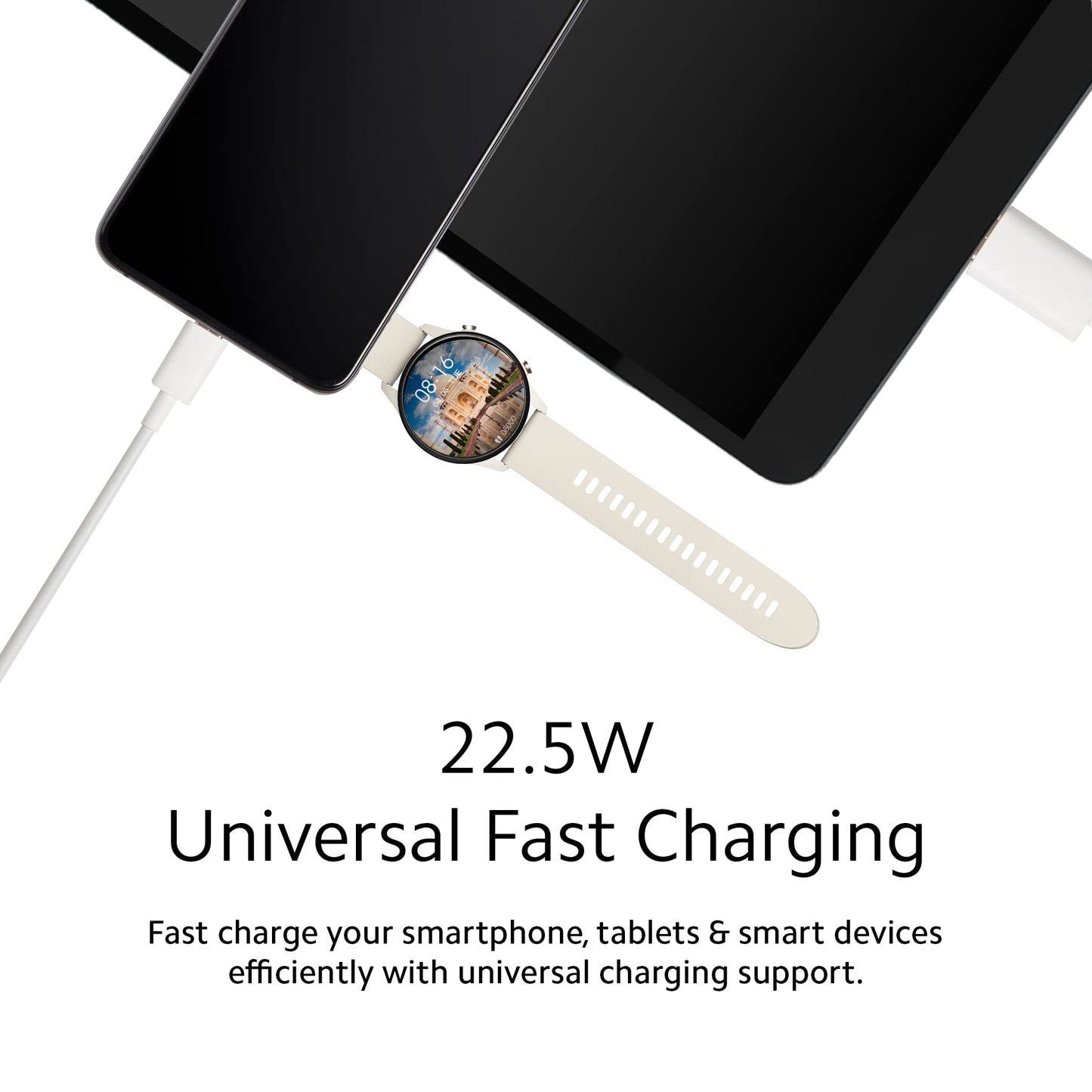 MI Xiaomi 22.5W Fast Charger with USB-C Cable, Quick Charge 3.0 Power Adapter Compatible with Redmi Note Series, Poco, Mi, iPhone - with Power Delivery (White)