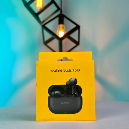 realme Buds T310 Truly Wireless in-Ear Earbuds with 46dB Hybrid ANC, 360° Spatial Audio, 12.4mm Dynamic Bass Driver, Upto 40Hrs Battery and Fast Charging (Vibrant Black)