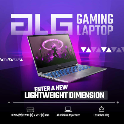 Acer ALG Gaming Laptop 13th Gen Intel Core i7 Processor (16GB DDR4/512GB SSD/6GB RTX3050 Graphics/144Hz/Win11Home/Wifi 6) AL15G-53, 39.62cm (15.6") FHD Display, Premium Metal Body, Steel Gray, 1.99KG