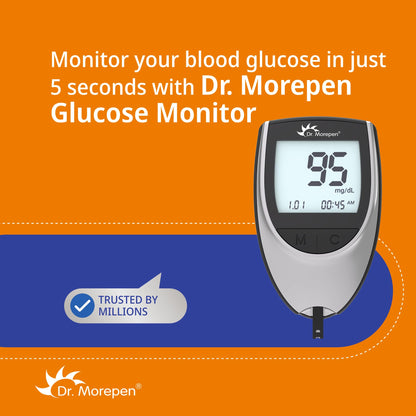 Dr. Morepen BG-03 Gluco One Glucometer Combo, 50 Strips (Multicolor)