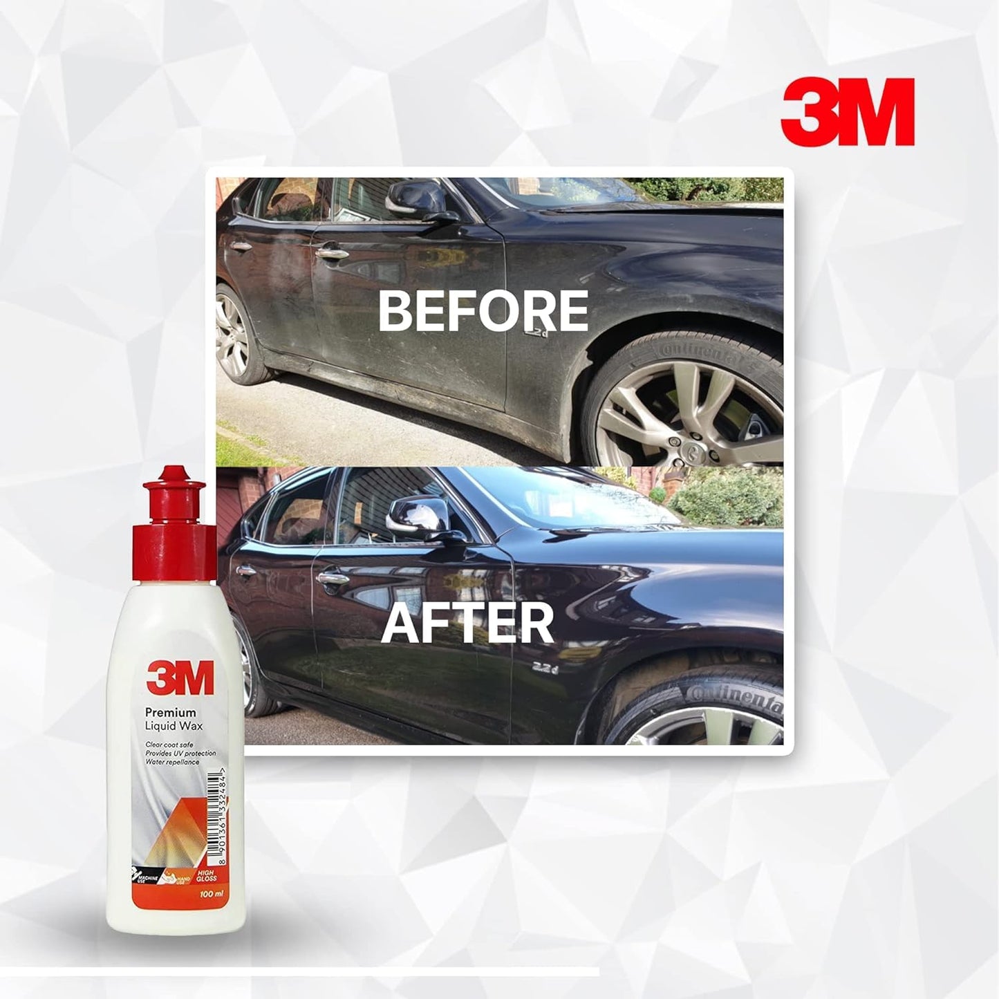 3M IA110117321 Premium Liquid Wax, 100 ml