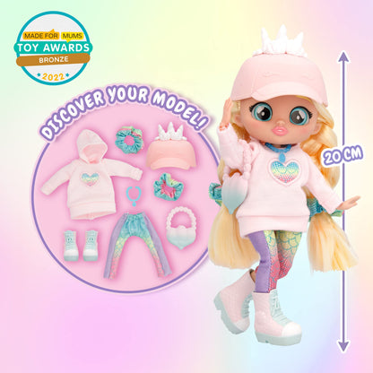 Cry Babies BFF Stella Fashion Doll with 9+ Surprises Including Outfit and Accessories for Fashion Toy, Girls and Boys Ages 4 and Up, 7.8 Inch Doll