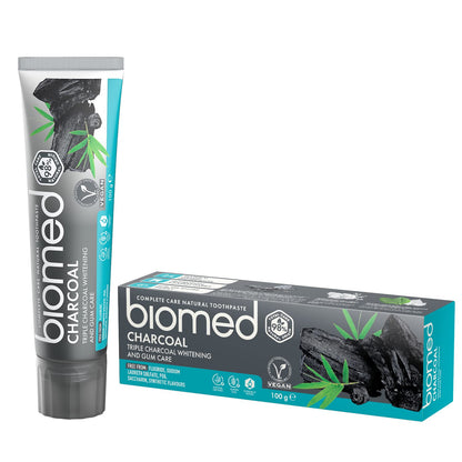 SPLAT Biomed CompleteCare Charcoal, Fluoride-free, Tripple charcoal whitening and Gum care Toothpaste - 100gms