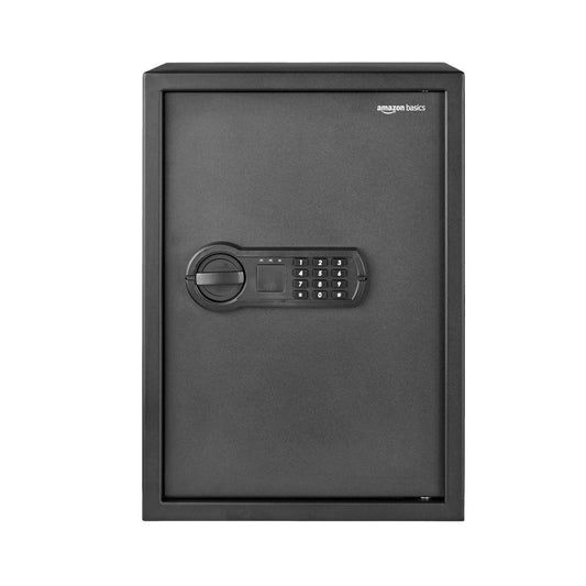 Amazon Basics Digital Safe With Electronic Keypad Locker For Home, Gross Capacity - 58L (Net - 51L), Black