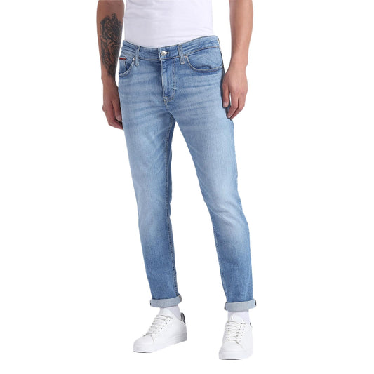 Tommy Hilfiger Cotton Solid Slim Fit Men Jeans