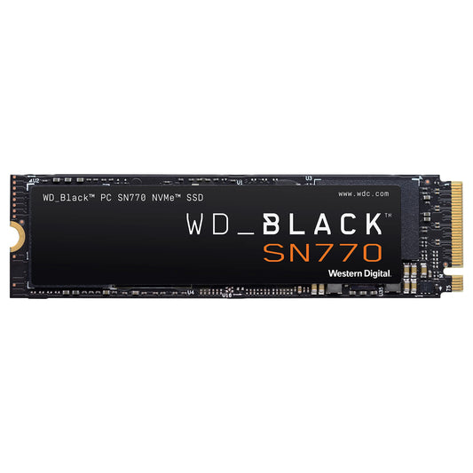 Western Digital WD Black SN770 NVMe 2TB, Upto 5150MB/s, 5Y Warranty, PCIe Gen 4 NVMe M.2 (2280), Gaming Storage, Internal Solid State Drive (SSD) (WDS200T3X0E)