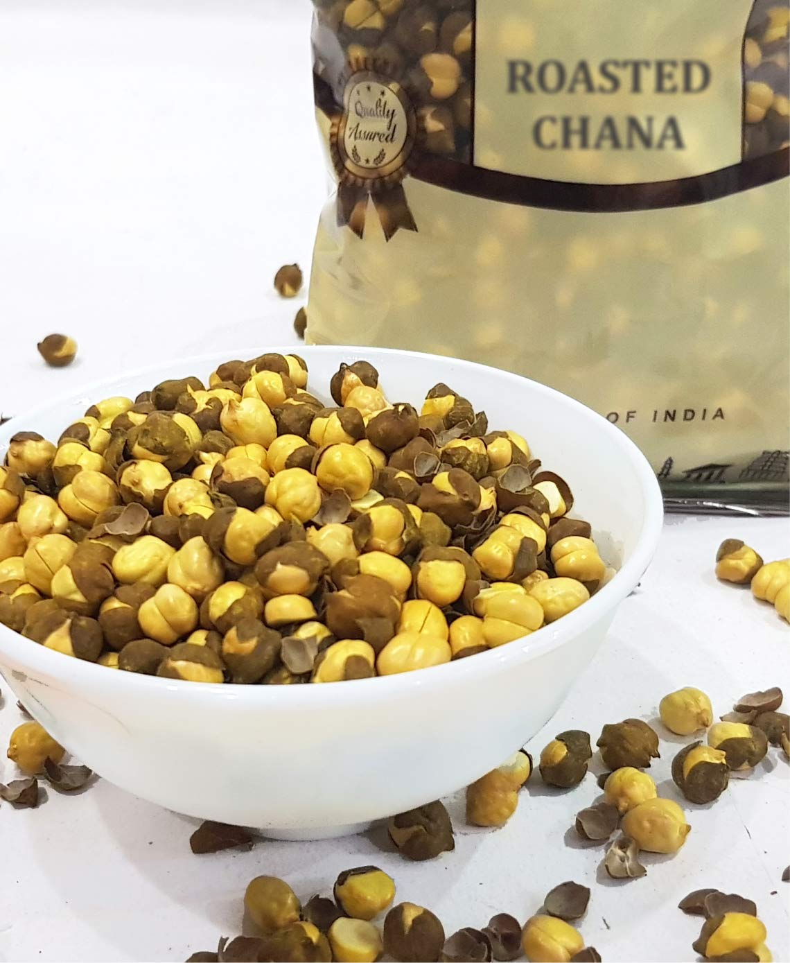 smallemon Indiana Roasted Chana, Chickpeas, Bhuna Chana Roasted, Chane - 360gm