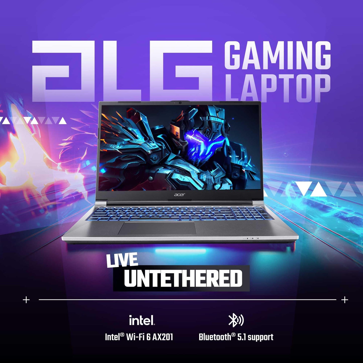 Acer ALG Gaming Laptop 13th Gen Intel Core i7 Processor (16GB DDR4/512GB SSD/6GB RTX3050 Graphics/144Hz/Win11Home/Wifi 6) AL15G-53, 39.62cm (15.6") FHD Display, Premium Metal Body, Steel Gray, 1.99KG