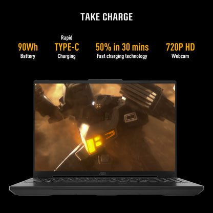 ASUS TUF Gaming A16 Advantage Edition (2023) 90WHr Battery, AMD Ryzen 9 7940HS, 16" FHD+ 165Hz, 8GB Radeon RX 7600S, Gaming Laptop (16GB/1TB SSD/Win 11/Office 2021/Black/2.20 Kg), FA617XS-N3025WS