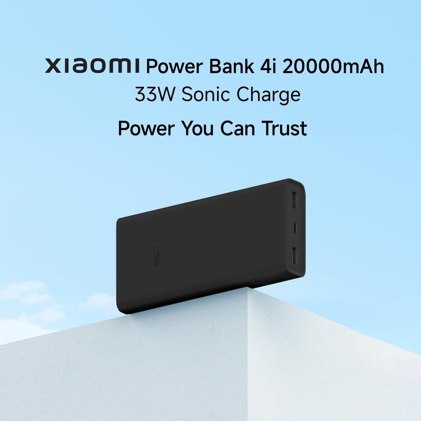 Xiaomi Power Bank 4i 20000mAh 33W Super Fast Charging PD | Power Delivery | QC 3.0|Type C Input & Output |Triple Output Ports|Classic Black|Supports Android,Apple, Tablets, Earbuds, Watches etc (MI)