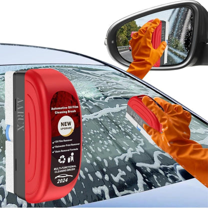 NUREV ENTERPRISE Automotive Oil Film Cleaning Brush & Glass Cleaning Board - Powerful Windshield Cleaner & Oil Film Removal Tool for Car Glass - Enhances Visual Clarity & Driving Safety