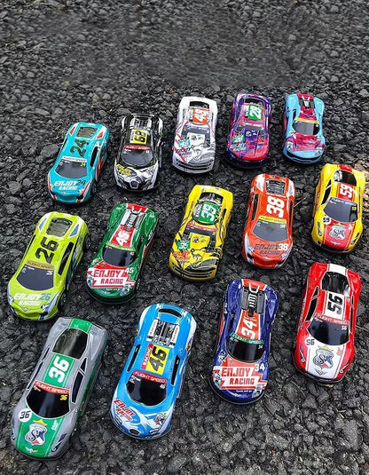 Amitasha 10 Unbreakable Racing Mini Diecast Car Models Set for Kids Pull Back Vehicles Metal Alloy Car Play Set for Kids, Unique Toys, Best Birthday Gift, Diwali Gift, Khilona for Boys(Racing Cars)