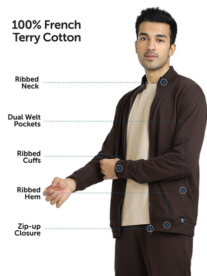 XYXX Cruze French Terry Cotton Zip-Up Jacket