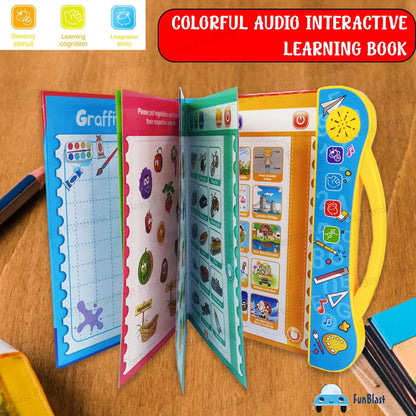 FunBlast Interactive Children Book -Musical English Educational Phonetic Learning Book for 3 + Year Kids, Boys, Toddlers (Multicolor) (Intelligence Book)