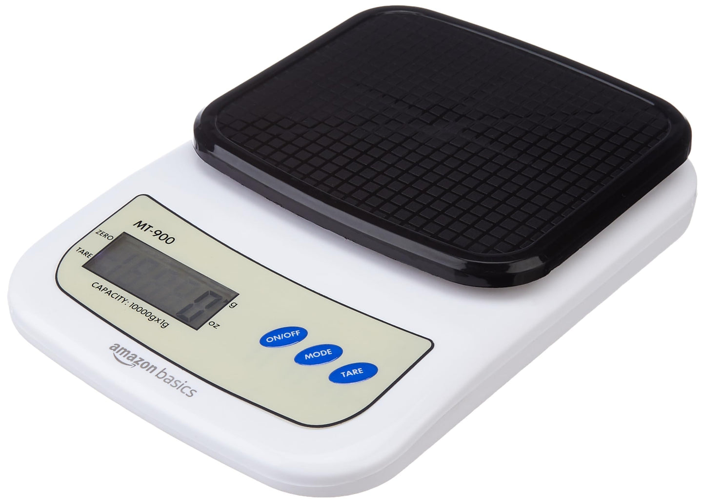 Amazon Basics Portable Digital Weighing Scale for Kitchen | Electronic Weighing Scale With Back light LCD Display and high precision sensors | Range of 1g-10 kg (Black)