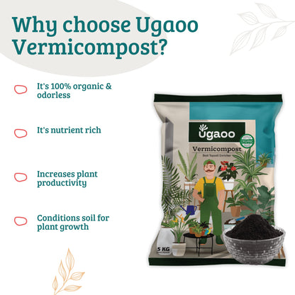 Ugaoo Vermicompost for Plants 20 Kg - Organic Fertilizer & Manure