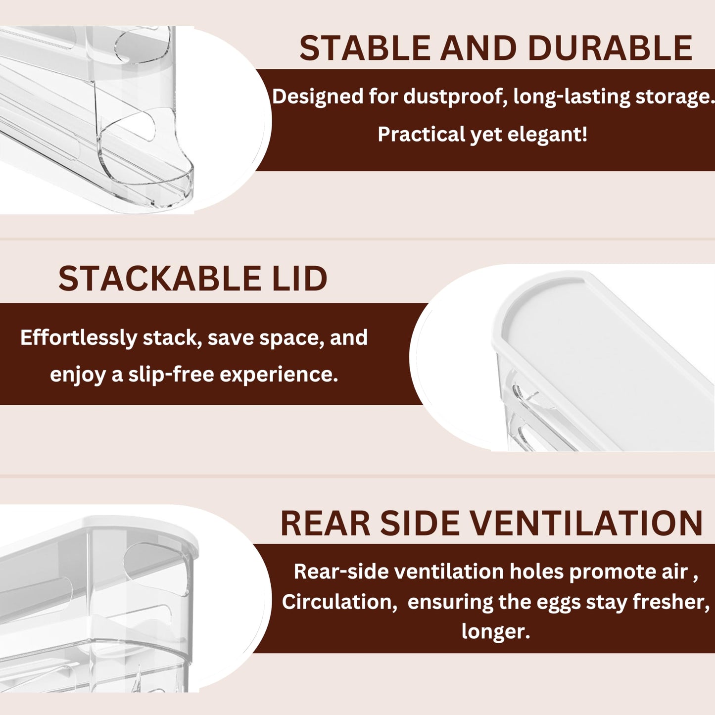 Blynx® Egg Storage Box for Fridge - Premium Egg Box and Egg Storage Solution - Durable Egg Holder and Egg Container for Refrigerator