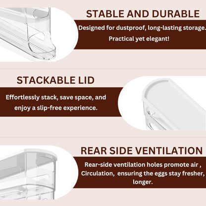 Blynx® Egg Storage Box for Fridge - Premium Egg Box and Egg Storage Solution - Durable Egg Holder and Egg Container for Refrigerator