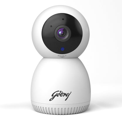 Godrej Security Solutions EVE PRO panTilt Smart WiFi Security Camera for Home with 350 Degree 2MP (HD) | 2-Way Audio | Night Vision | Smart Motion Tracking | Alarm System, White