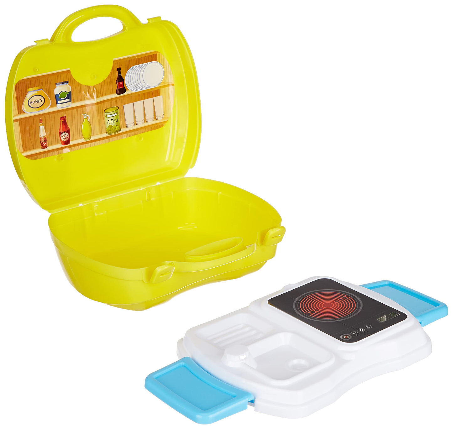 Amazon Brand - Jam & Honey Plastic Suitcase - Kitchen Set for Kids