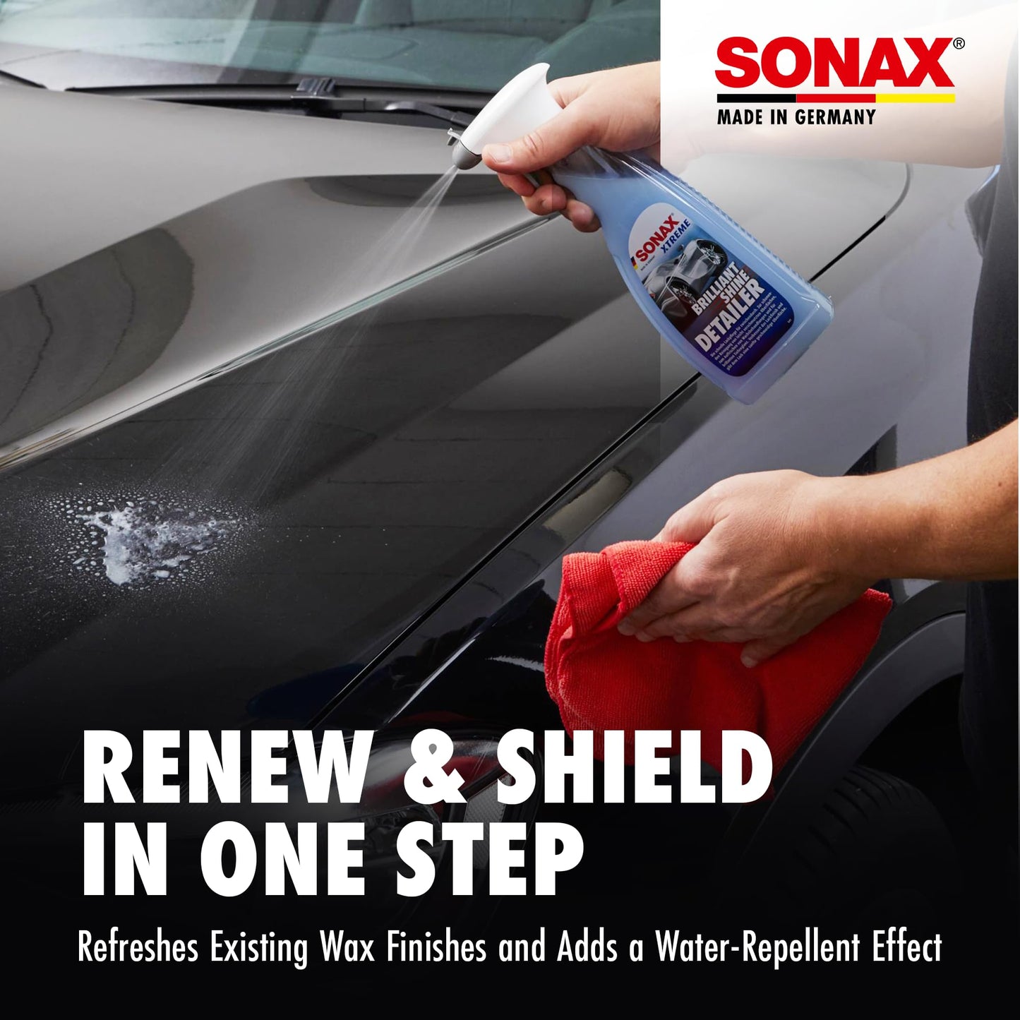 Sonax Xtreme Brilliant Shine Detailer | Outstanding Paint Reflection and A Deep Shine | Waterless wash Coating Booster - 750ml