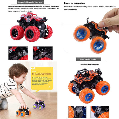 GRAPHENE Exciting Pack of 2 Monster Trucks for Boys 3-7 Years Old, Friction Powered Car Toys, Durable High-Density Alloy and Non-Toxic Plastic, Non-Slip Tires for Educational Play