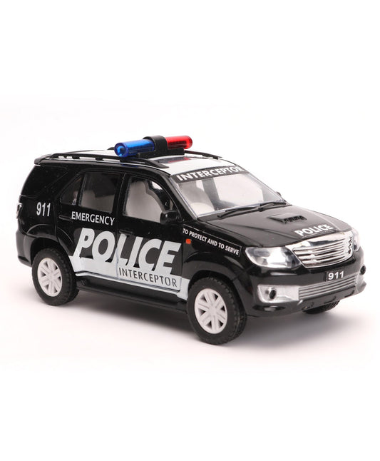 Centy Toys Plastic Police Interceptor Fortune Pull Back Car, Number Of Pieces: 1, Black, Kid