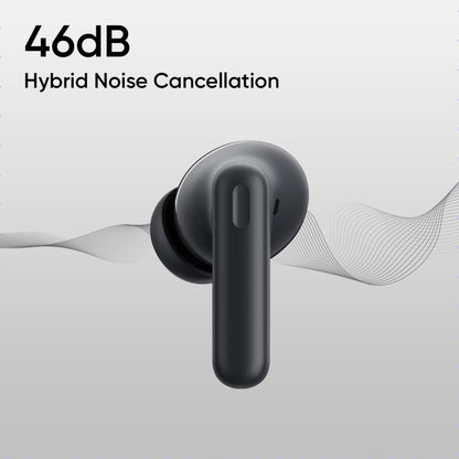 realme Buds T310 Truly Wireless in-Ear Earbuds with 46dB Hybrid ANC, 360° Spatial Audio, 12.4mm Dynamic Bass Driver, Upto 40Hrs Battery and Fast Charging (Vibrant Black)