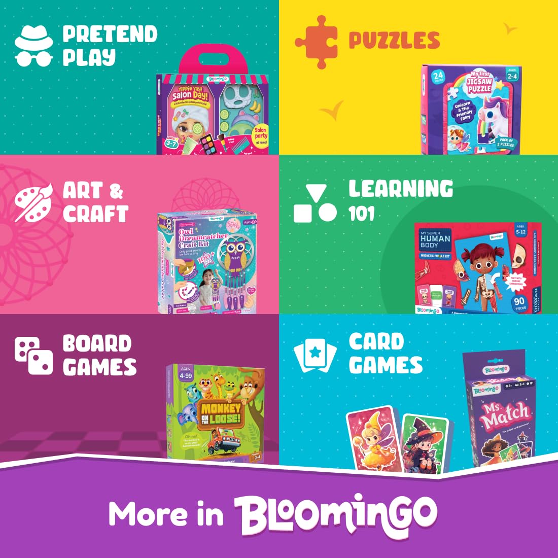 Bloomingo Art & Craft Kit - Kitty Sling Bag: Fun Mess Free Arts & Craft Kit for Kids; Design Your Own Cute DIY Craft Bag; Birthday Gift for Girls and Boys of Ages 4, 5, 6, 7, 8, 9, 10, 11, 12