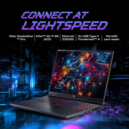 Acer Predator Helios Neo 16 Gaming Laptop 14th Gen Intel Core i7 Processor (Windows 11 Home/16 GB/1 TB SSD/NVIDIA GeForce RTX 4060) PHN16-72 with 40.64 cm (16") WQXGA Display