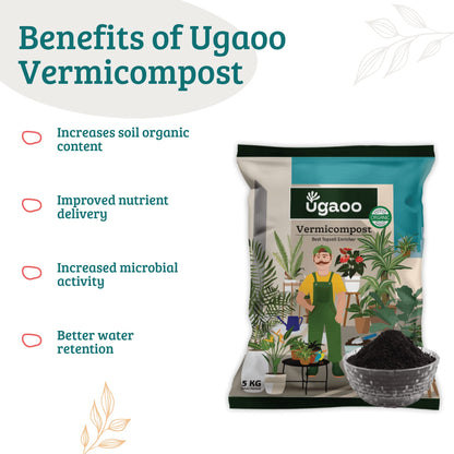 Ugaoo Vermicompost for Plants 20 Kg - Organic Fertilizer & Manure