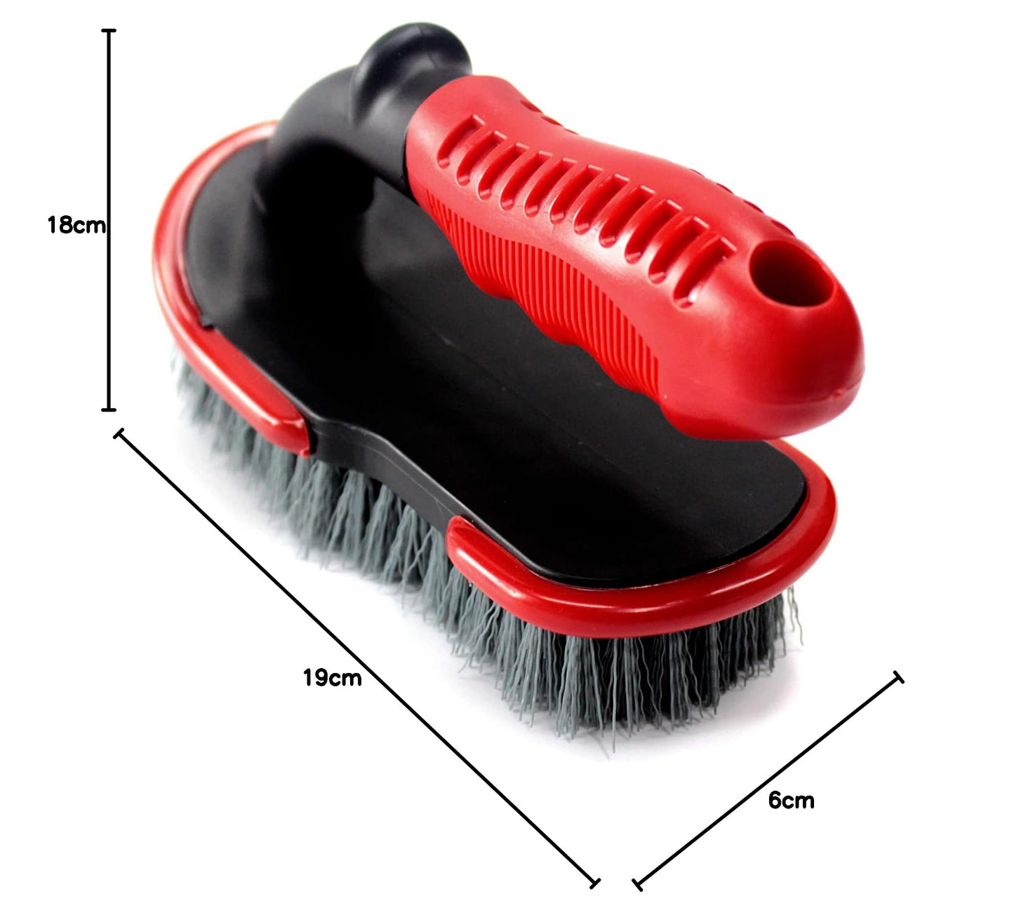 MaxShine Tire & Carpet Scrub Brush for Heavy Duty Tyre Detailing Deep Cleaning with Durable Bristles for Effective Dirt Removal (19cm)