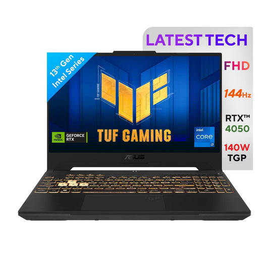 ASUS TUF Gaming F15, 15.6" FHD 16:9, 144Hz 250nits, Intel Core i7-13620H 13th Gen, Gaming Laptop (16GB RAM/512GB SSD/RTX 4050/Windows 11/Office Home/90WHr Battery/Mecha Gray/2.2 Kg), FX507VU-LP210WS