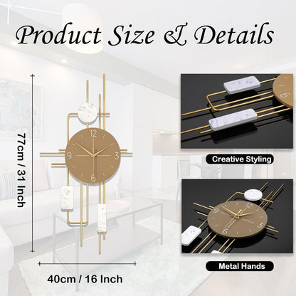 EVVIX Creative Art Large Wall Clocks, Indoor Light, Atmospheric Luxury, Living Room, Restaurant, Entrance, Decorative Clock, Home Decorative Large Wall Clock