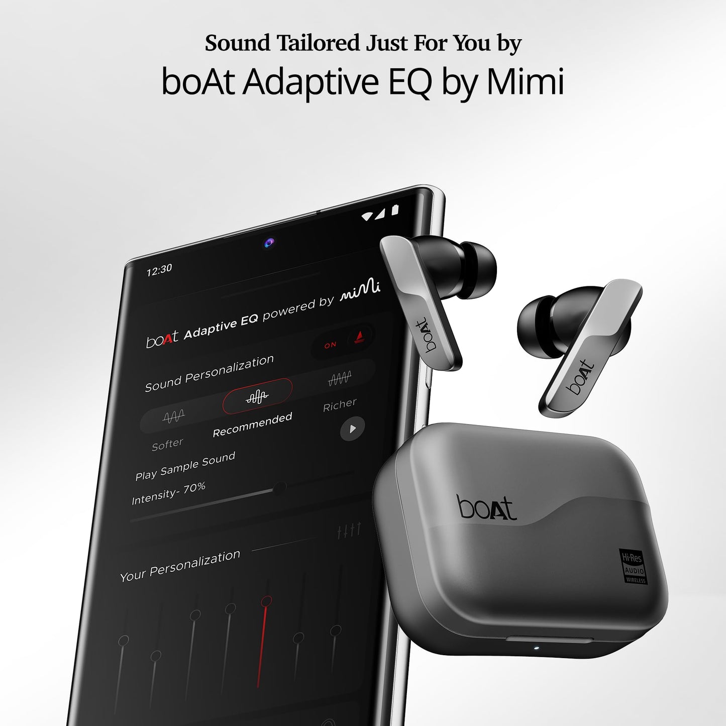 boAt [New Launch] Airdopes 800 HiDef, Hires Audio LDAC, 4Mic ENx, App Support, ASAP Charge, IPX5, Low Latency, Dual Pairing, BTv5.3, Bluetooth Earbuds, TWS Ear Buds Wireless Earphones(Graphite Grey)