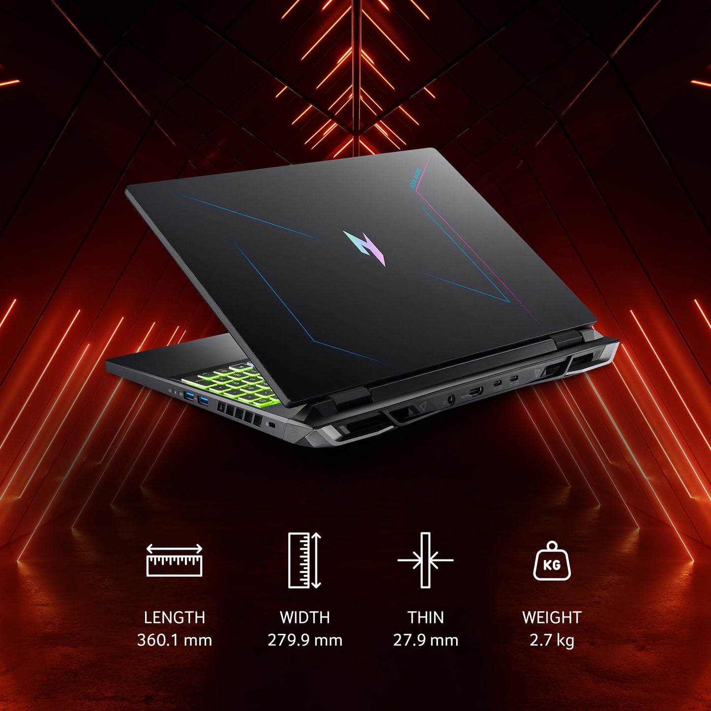 Acer Nitro 16, Ryzen Ai Powered Gaming Laptop AMD Ryzen 7 7840HS Octa Core Processor (8GB/ 512 GB SSD/NVIDIA Geforce RTX 4050 6GB Graphics/Windows 11 Home) AN16-41 with 40.64 Cm (16") IPS Display