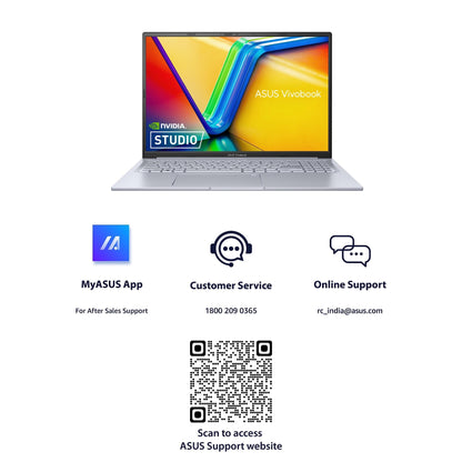 ASUS Vivobook 16X, 16" FHD+, 144Hz 300nits, Intel Core i5-12500H 2.5 GHz, Creator/Gaming Laptop (16GB RAM/512GB SSD/RTX 3050/win 11/Office Home/50WHr Battery/Cool Silver/1.80 kg), K3605ZC-RP587WS