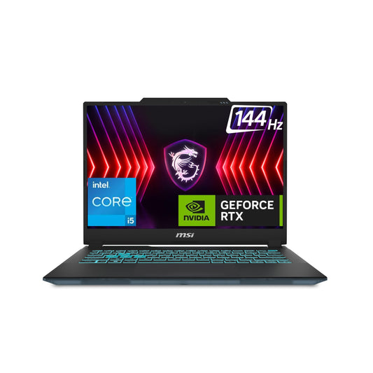 MSI Cyborg 14, Intel 13th Gen. i5-13420H, 36CM FHD+ 144Hz Gaming Laptop(8GB/512GB NVMe SSD/Windows 11 Home/MSO 2021/Nvidia GeForce RTX3050, 6GB GDDR6/Translucent Black/1.6Kg), A13UDX-207IN