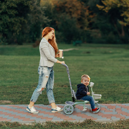 Cockatoo Star-Cruise Tri Cycles for Kids 2-5 Years, Kids Cycle for 2-5 Years with Printed Parental Contral Handle, Tricycle with EVA Wheels,Basket & Bell,Baby Cycle Colour- Sea Green