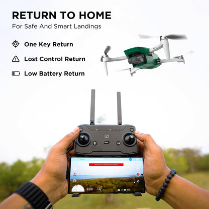 IZI Mini X Nano Fly More Combo 4K Drone with camera UHD 20MP CMOS, 4KM Live Video, 93-min Flight Time, GPS, 3-Axis Gimbal, 10+ Flight Modes, 3 x Smart Battery, Fast Tri-Charger, 249g